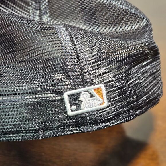 New Era San Francisco Giants 59Fifty Star Fitted Mesh Hat Cap Black Palm Size 7 - Picture 8 of 9